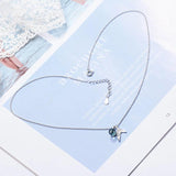 Silver Mermaid Crystal Necklace For Women