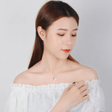 Silver Mermaid Crystal Necklace For Women