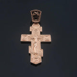 FJ 585 Rose Big Cross Religion Pendant Necklace