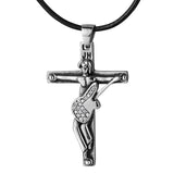 Johnny Hallyday Cross Pendant Necklace Punk Rocker Men Jewelry