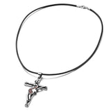 Johnny Hallyday Cross Pendant Necklace Punk Rocker Men Jewelry