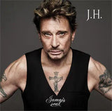 Johnny Hallyday Cross Pendant Necklace Punk Rocker Men Jewelry
