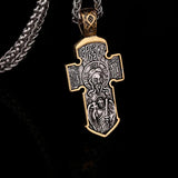 Cross Pendant Necklace Men's Christianity Religion Accessory