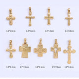 Stainless Steel Geometric Cross Pendant Minimalist Gothic Style Gift for Women