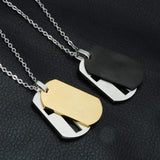Stainless Steel Cross Necklace Lords Prayer Dog Tag
