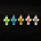 12Pcs Cross Jesus Necklace Pendant Charms For Jewelry Making Supplies