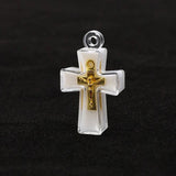 12Pcs Cross Jesus Necklace Pendant Charms For Jewelry Making Supplies
