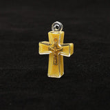 12Pcs Cross Jesus Necklace Pendant Charms For Jewelry Making Supplies