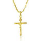 24K Cross Necklace for Women & Men's Jewelry