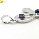 Reiki Ankh Symbol Health Amulet 7 Chakra Stones Cross Shape Necklace Pendant
