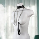 Sexy Punk Choker Leather Collar Bondage Body Cosplay Goth Jewelry Women