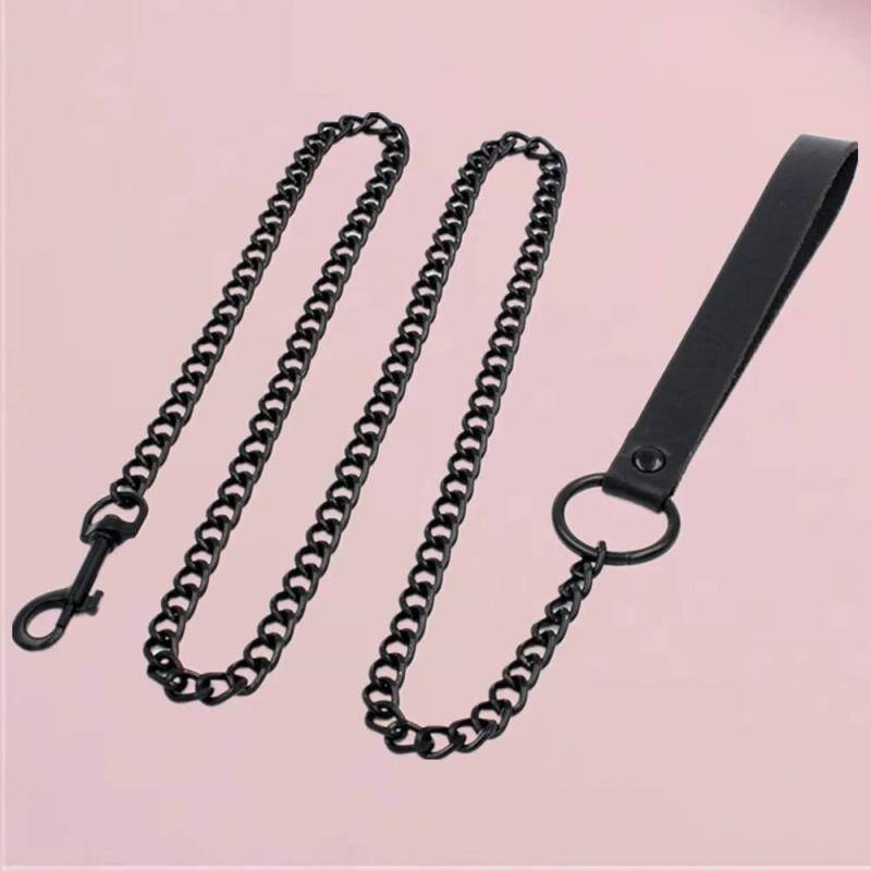 Chain Leash Bdsm Toys PU Leather Collar Sexy Accessories For Women