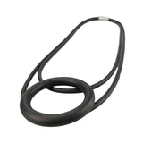 Round Pendant Necklace Rubber Jewelry Gothic Sweater Chain Choker