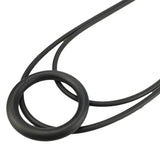 Round Pendant Necklace Rubber Jewelry Gothic Sweater Chain Choker