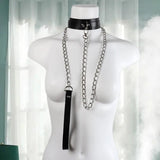 Sexy Punk Leather Collar Bondage Body Cosplay Goth Jewelry