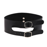 Sexy Circle Slave PU Leather Collar Neck Jewelry BDSM Necklace
