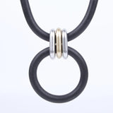 Punk Style Rubber Necklace Bondage Collar Round Pendant Jewelry