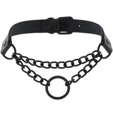 Leather Choker Necklaces for Women Bondage Cosplay