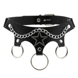 Leather Choker Necklaces for Women Bondage Cosplay