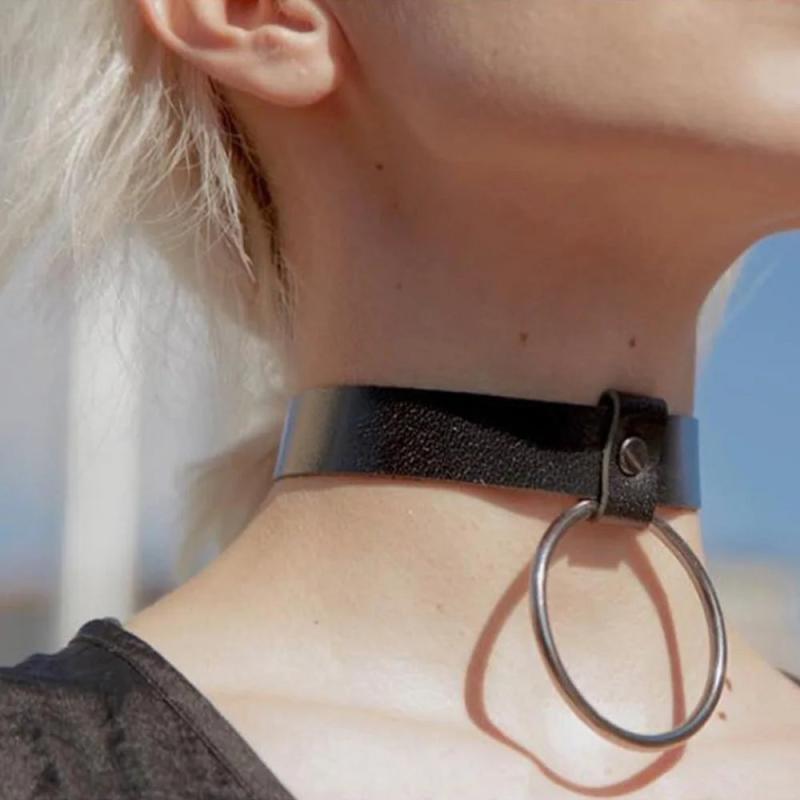 BAFEI Leather Collar Bondage Bdsm Arnes Fantazi Seks Choker Harness