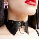 Gothic Collar Decoration PU Leather Neck Bondage Choker for Women Girls