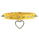 Heart Choker Necklace for Women Leather Neck Chain Jewelry