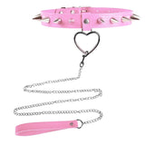 Heart Choker Necklace for Women Leather Neck Chain Jewelry