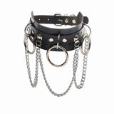 Sexy Punk Choker Collar Leather Choker Goth Jewelry Women Gothic Necklace