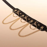 Sexy Punk Choker Collar Leather Choker Goth Jewelry Women Gothic Necklace