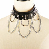 Sexy Punk Choker Collar Leather Choker Goth Jewelry Women Gothic Necklace