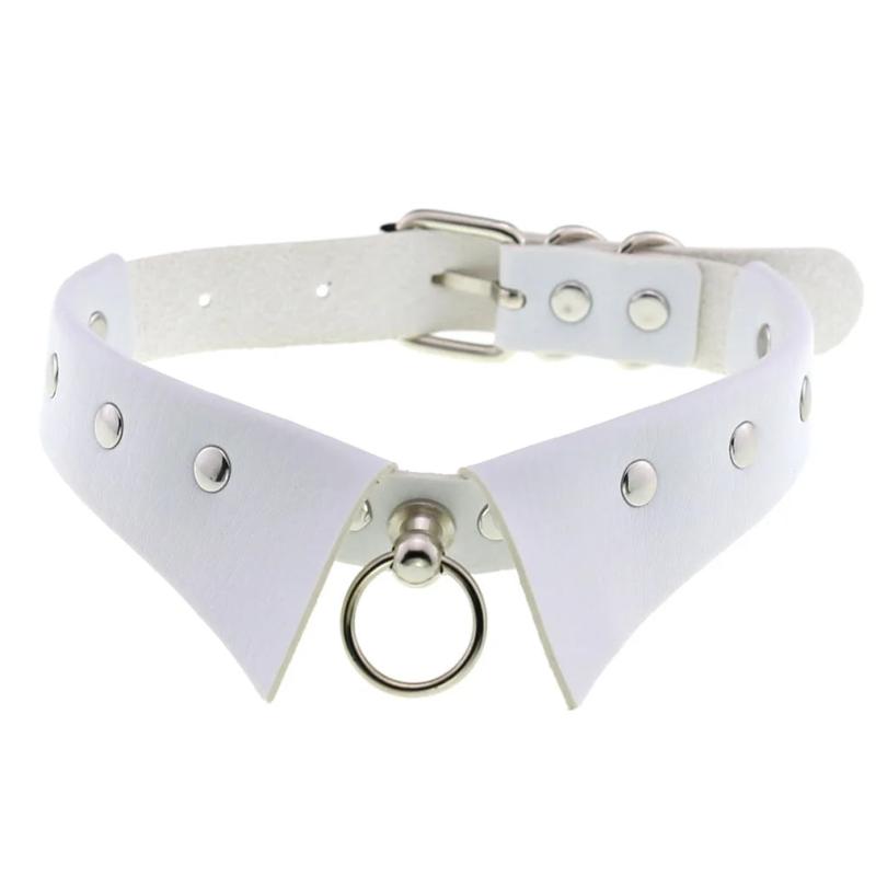 Sexy Punk Rock Gothic Chokers Necklace PU Leather Bondage Cosplay Goth Collar