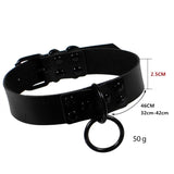 Women Man Dark Punk Gothic Rivet Collar Chain Bondage Necklace