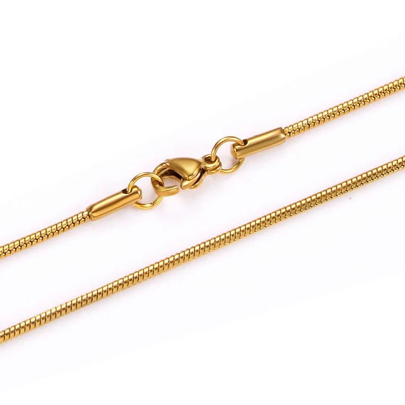 Snake Bone Necklace Chain Vacuum Plating Stainless Steel Chain
