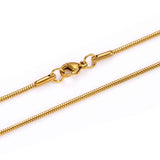 Snake Bone Necklace Chain Vacuum Plating Stainless Steel Chain