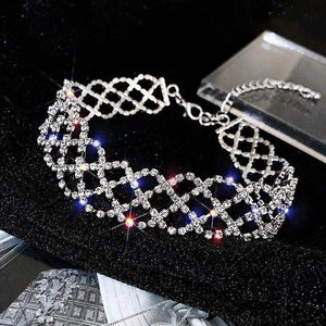 Delicate Crystal Necklace Rhinestone Sweet Romantic Jewelry
