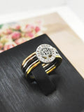 European Style Zircon Women's Ring Set