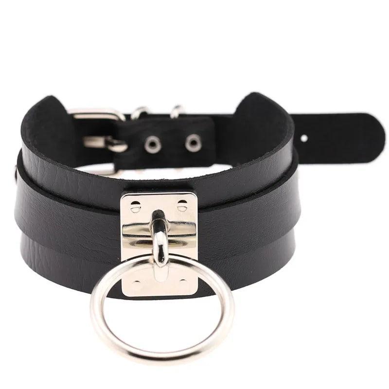 Sexy Leather Choker Necklace Women Gothic Punk Jewelry