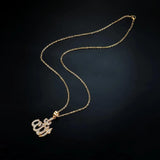 Arabic Muslim Womens Rhinestone Islamic God Allah Pendant Necklace