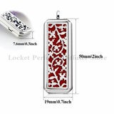 Stainless Steel Rectangle Diffuser Necklace Pendant for Women