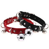 Sexy Harajuku PU Leather Choker Necklace with Bells