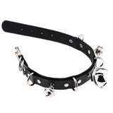 Sexy Harajuku PU Leather Choker Necklace with Bells