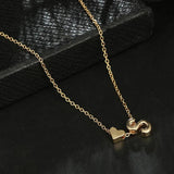 Heart-shaped Power Necklaces Letter Name Jewelry for Women Accessories