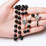 Catholic Rosary Beads Necklace Cross Pendant Religious Jewelry
