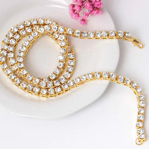 Hip Hop Tennis Chain Rhinestone Necklace Jewelry