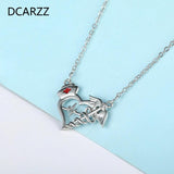 Nurse Cap Necklace Copper Stethoscope Crystal Charm Pendant