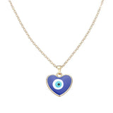 Round Evil Eye Pendant Necklace for Women Men