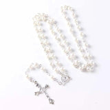 Colorful Beads Catholic Rosary Necklace Pendant for Women