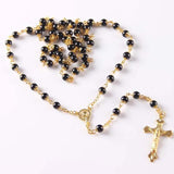 Colorful Beads Catholic Rosary Necklace Pendant for Women