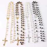 Colorful Beads Catholic Rosary Necklace Pendant for Women