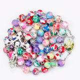 Colorful Polymer Clay Beads Catholic Rosary Necklace